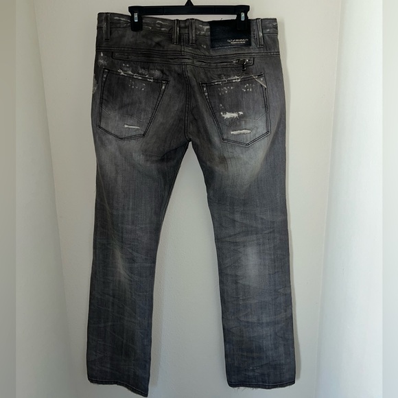 Cult of Individuality Jeans: 34Wx34L, Grey with white rips. - Picture 3 of 6